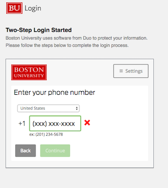 Enroll a Device : TechWeb : Boston University