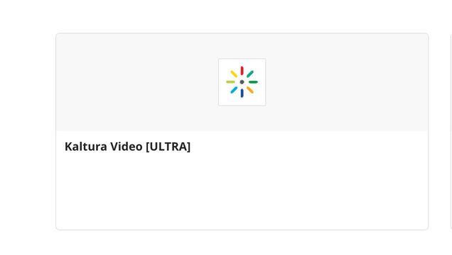 Kaltura Video in Bb Ultra Content Market