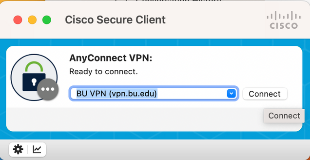 connect to vpn interface