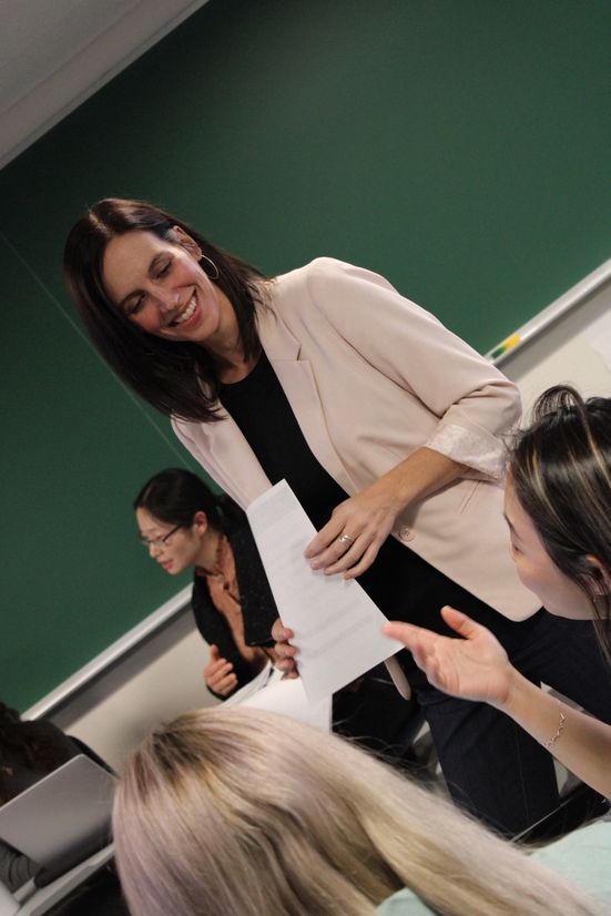 Catherine Ritz teaching class at BU Wheelock