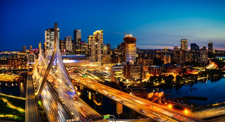 Night view of boston